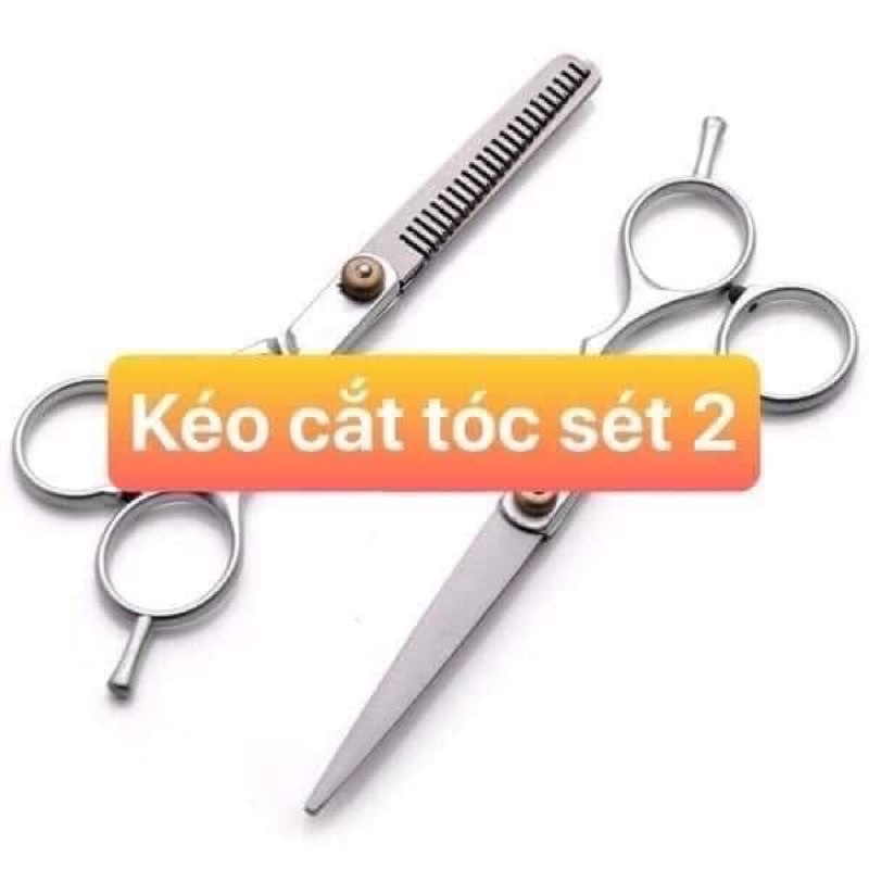 Sét 2 Kéo Cắt Tóc Tại Nhà cao cấp siêu Sắc bén