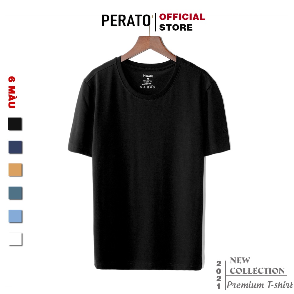 Áo Thun Nam Ngắn Tay PERATO (6 Màu), Chất Liệu Siêu Mát, Co Giãn 4 Chiều, Bền Màu, Thiết Kế Trẻ Trung (TSOP21023-02)