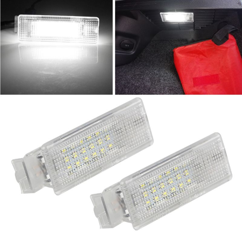 1 Cặp Đèn Led Ánh Sáng Trắng Dùng Để Trang Trí Nội Thất Xe MK5 MK6 MK7 Sharan JETTA 18SMD