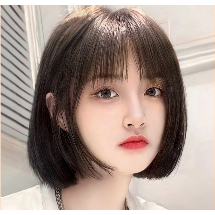 💗TẶNG LƯỚI💗Tóc giả nữ nguyên đầu ngắn cúp Hàn Quốc - TG53