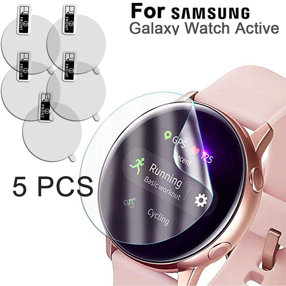 CHINK 5 Pcs Screen Protector for Samsung Galaxy Watch Active Flexible Film Soft HD TPU Clear Anti-Scratch Screen Protector Film