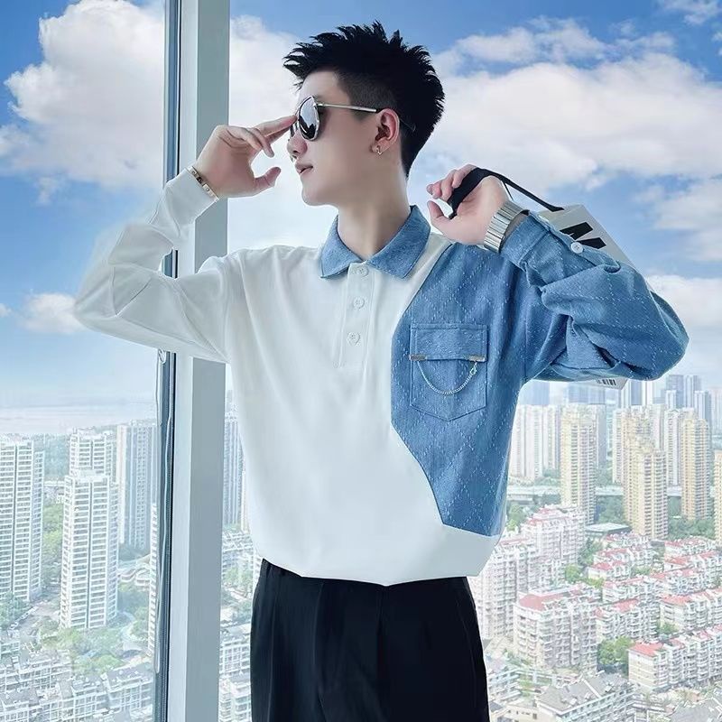 Áo Thun Polo Dáng Ôm Phong Cách Thời Trang Hàn Quốc Cho Nam Giới