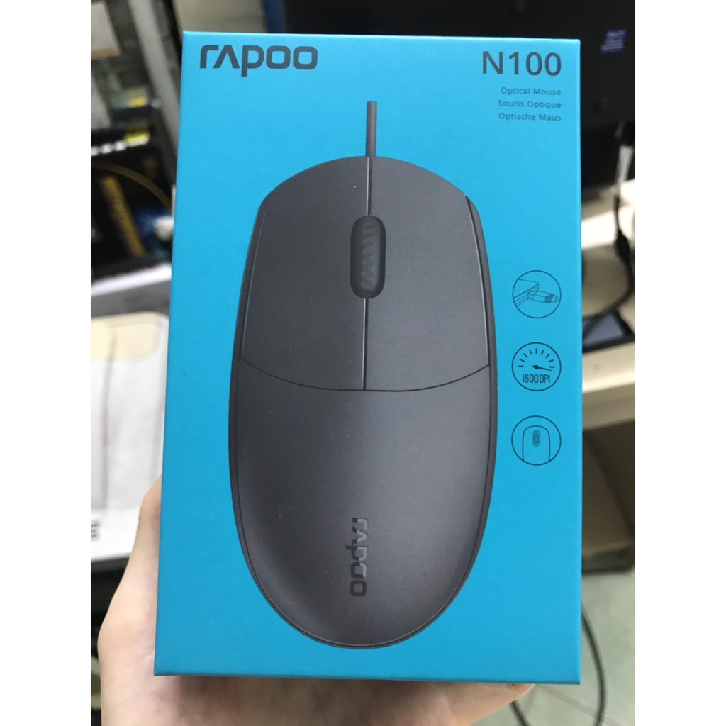 Chuột Rapoo N100/ N120/ N200 có dây USB mới 100%- Bảo hành 24 Tháng