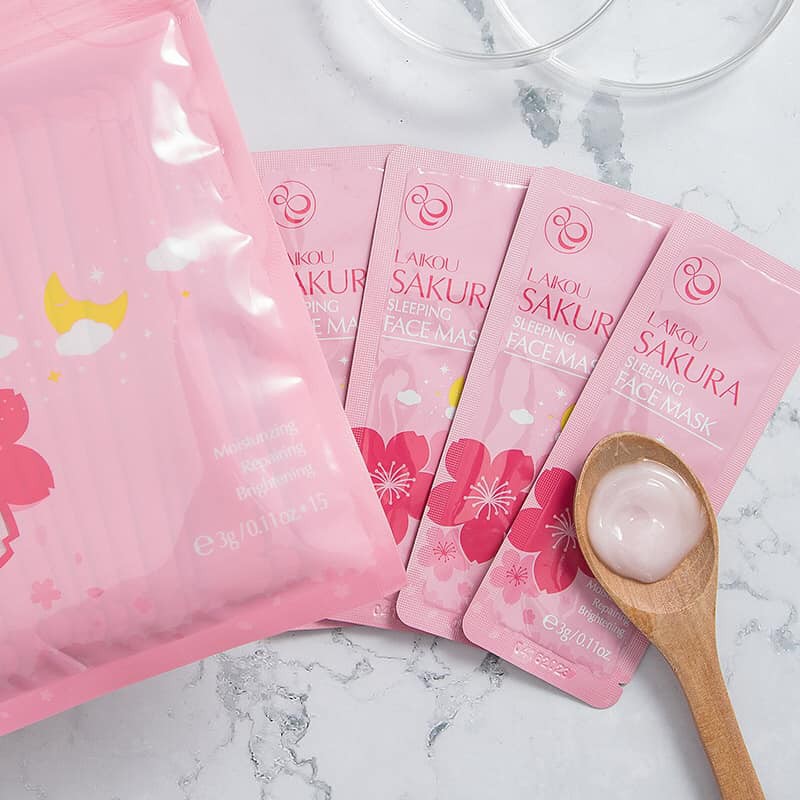 Bịch 15 Miếng Mặt Nạ Ngủ Hoa Anh Đào Sakura Laikou | Thế Giới Skin Care