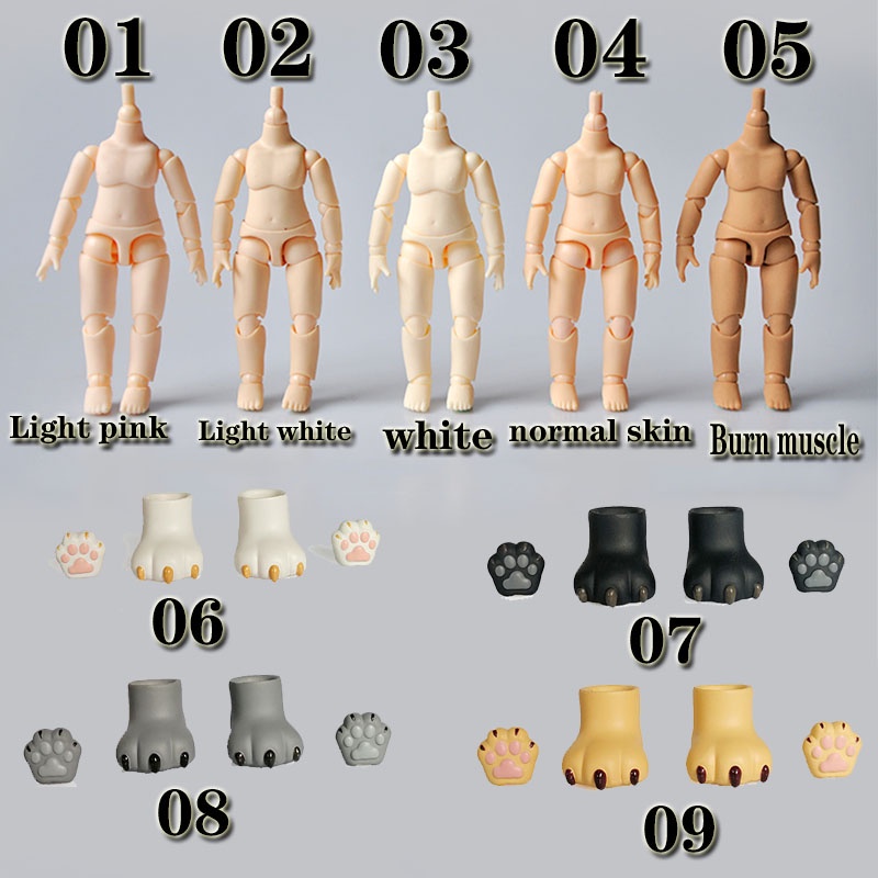 Mô Hình Búp Bê BJD YMY body GSC ob11 Kích Thước 1/12