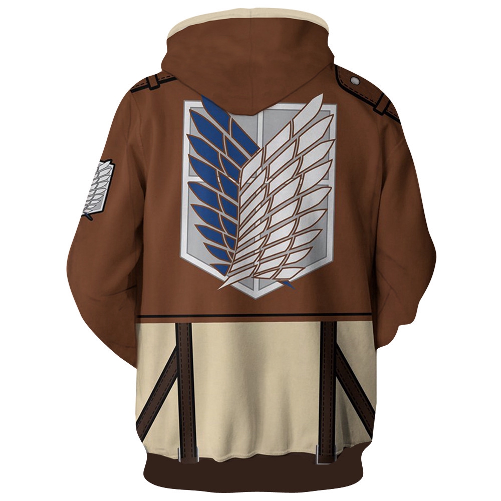 Áo hoodies in hình nhân vật Anime Attack on Titan cá tính