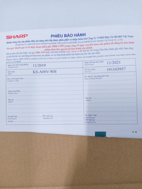 Nồi cơm điện Sharp quả táo 0.72 lít KS-A08V-WH Trắng bảo hành chính hãng | BigBuy360 - bigbuy360.vn