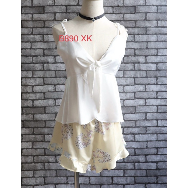 Bộ hai dây quần đùi phối ren cao cấp quảng châu