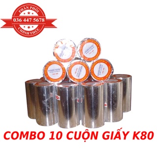 Combo 10 cuộn giấy in nhiệt in bill in hóa đơn K80 bảo quản tốt