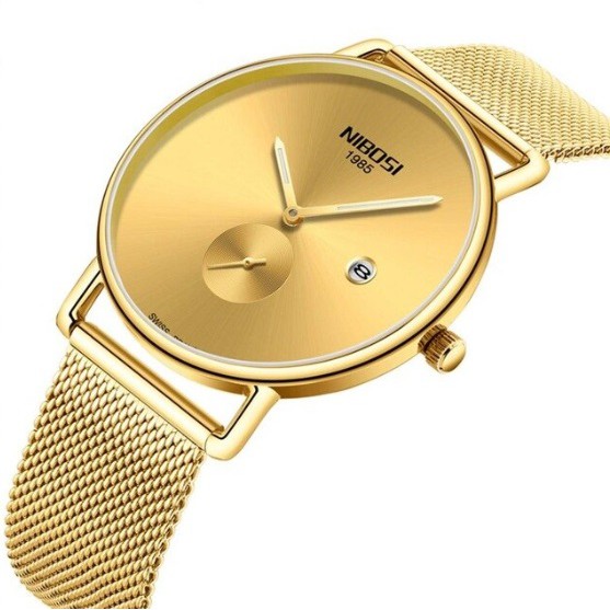 Đồng hồ Nibosi nam dây lưới 2365 fullbox