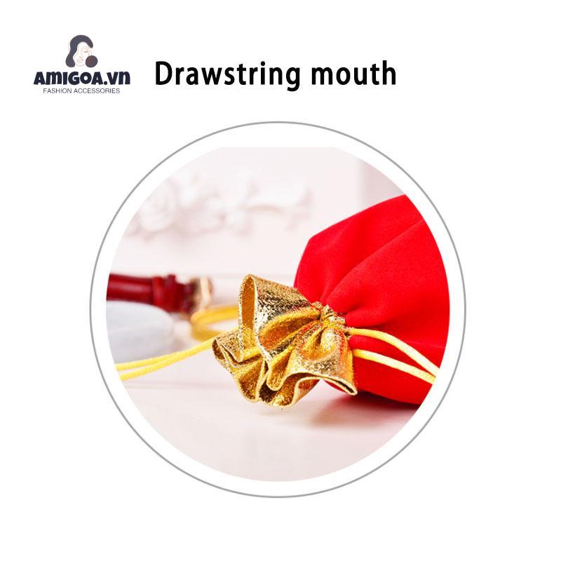 【amigoa.vn】Túi Nỉ Đựng Trang Sức In Họa Tiết Phnom Penh Dễ Thương Thích Hợp Với Mọi Loại Trang Sức