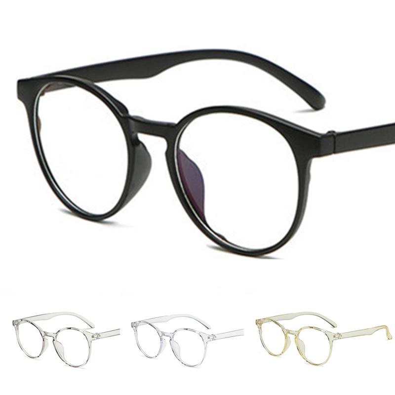 Trong Suốt Mắt Kính Gọng Tròn Thời Trang Cho Nam Nữ