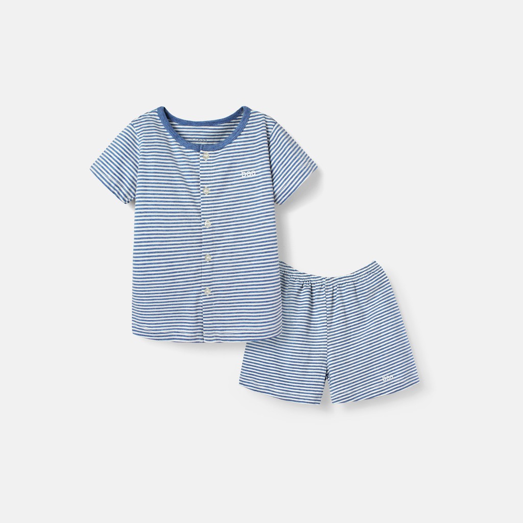 Set đồ bộ BAA BABY vải tencel cao cấp kháng khuẩn in logo baa cho bé trai và bé gái - UT-DB01N