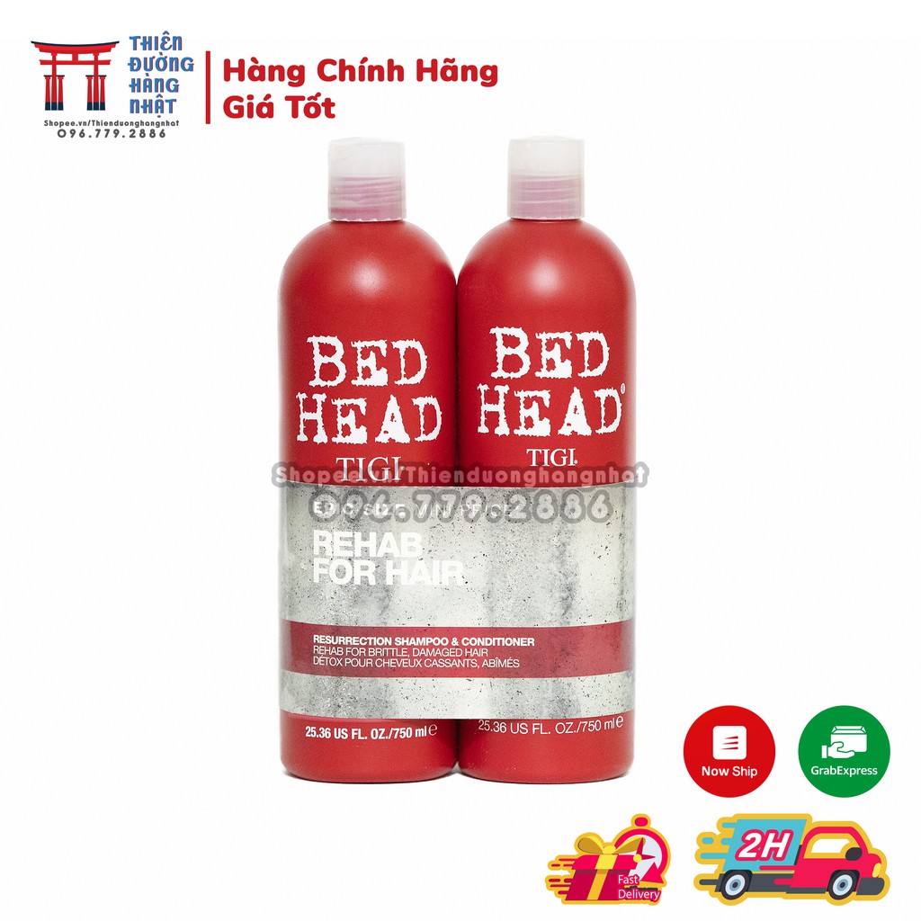 Dầu gội xả TIGI Bed Head phục hồi tóc hư tổn, tạo độ phồng và dưỡng tóc 750ml