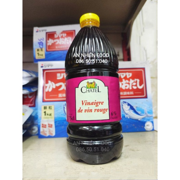 Giấm Đỏ Chatel Chai 750ml nhập khẩu từ Pháp