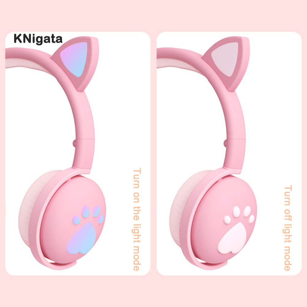 Tai Nghe Bluetooth Không Dây Hình Tai Mèo Có Đèn Led | BigBuy360 - bigbuy360.vn