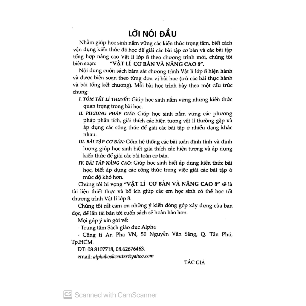 Sách - Vật Lí 8 - Cơ Bản Và Nâng Cao
