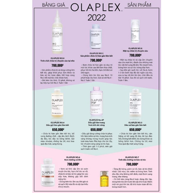 Bộ sản phẩm chăm sóc tóc Olaplex