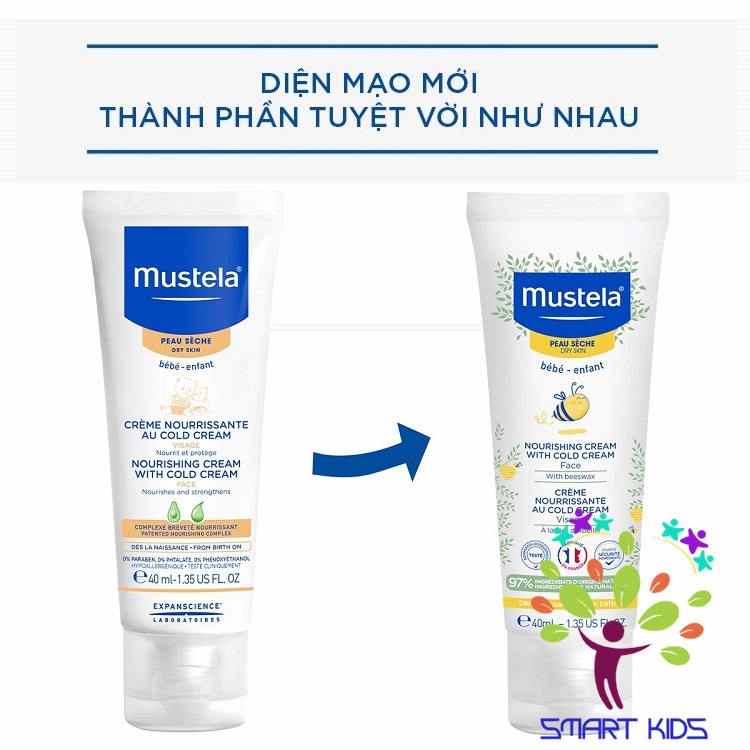 Kem Dưỡng Mặt Da Khô Mustela Nourishing Cream With Cold Cream 40ml Mẫu mới