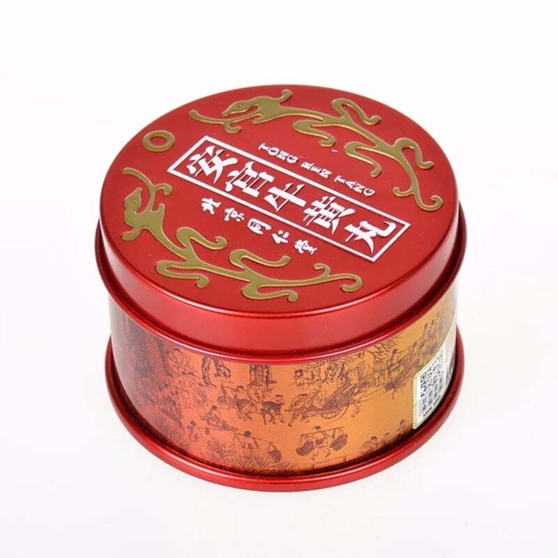 1 VIÊN AN CUNG NGƯU HOÀNG HOÀN ĐỒNG NHÂN ĐƯỜNG TONG REN TANG HỘP THIẾC LOẠI THƯỢNG HẠNG