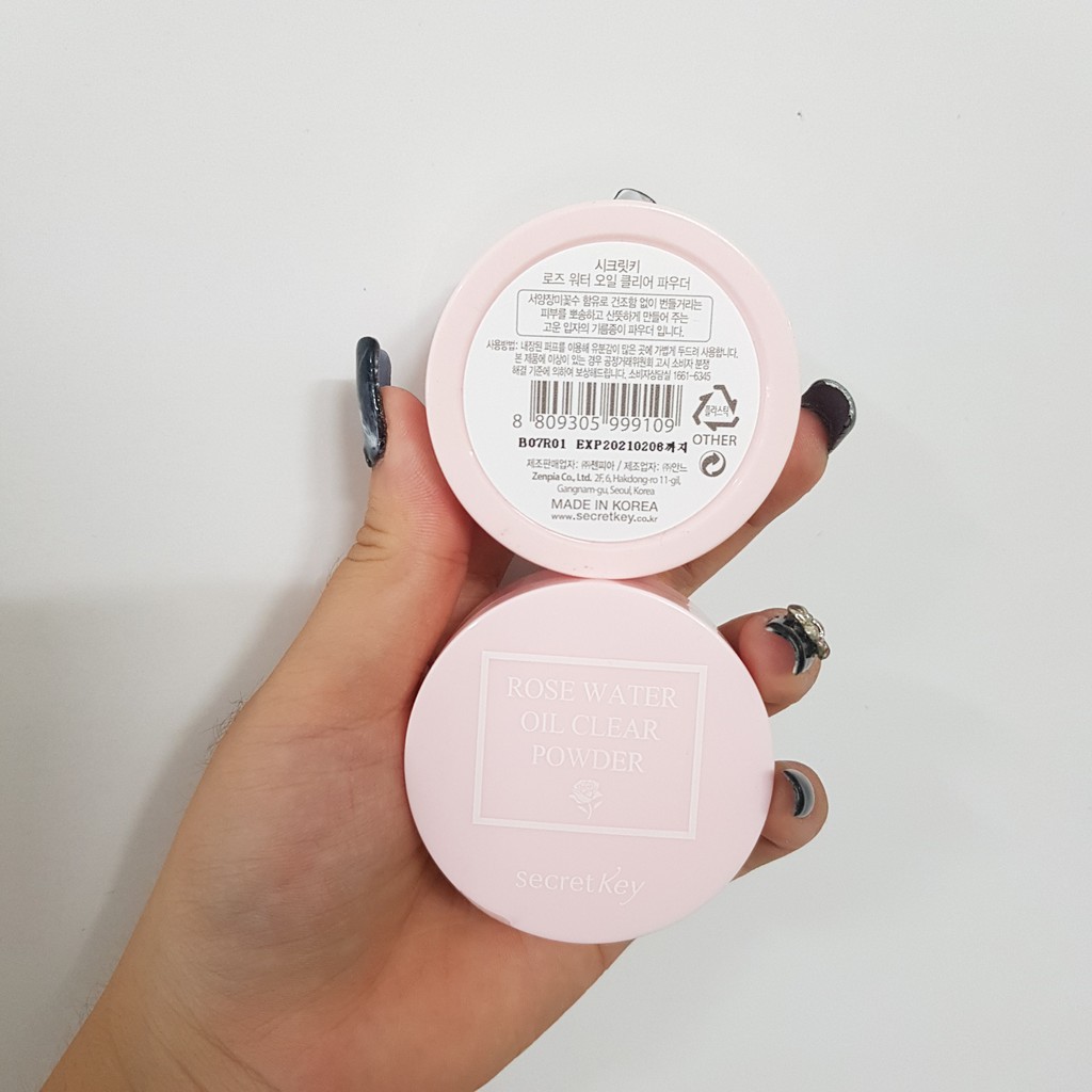 Phấn Phủ Bột Secrect Key Rose Water Oil Clear Powder ( Kiềm Dầu)