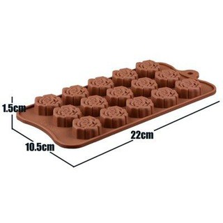 Khuôn socola silicon hoa hồng nở