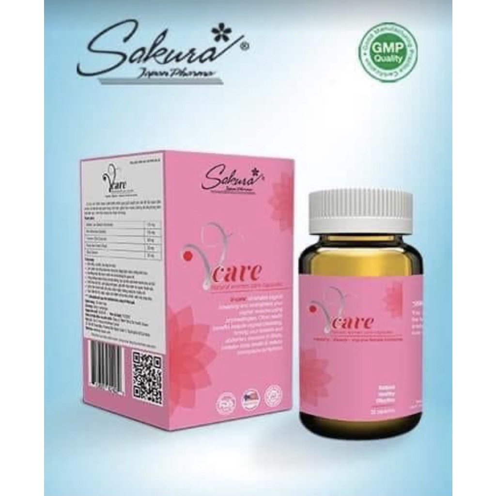 SAKURA VCARE - VIÊN UỐNG N Ở NG ỰC,TRẺ HOÁ,TĂNG D ỊCH NH ỜN, CHỐNG KHÔ HẠN, S E K H ÍT & THU H ẸP CÔ BÉ