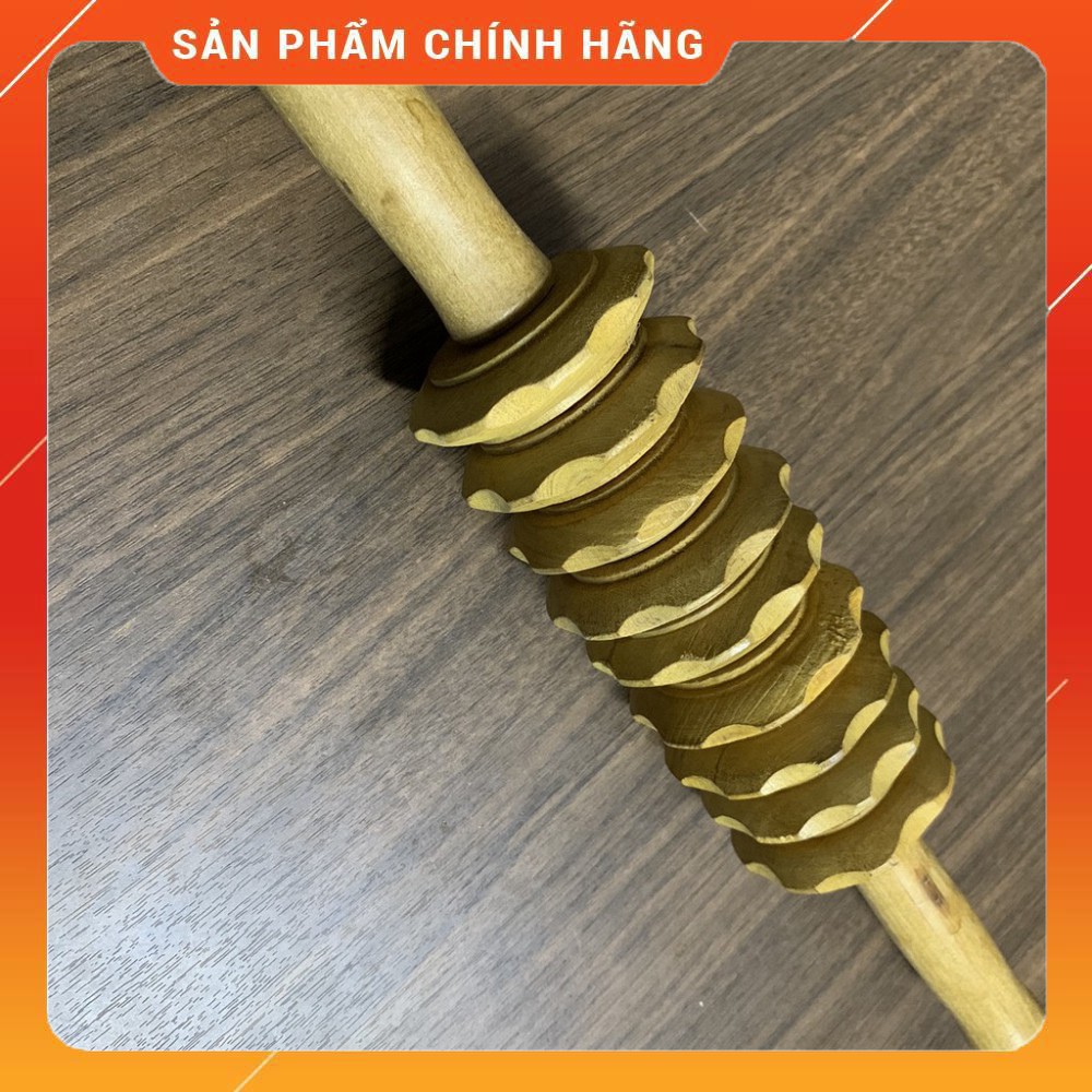 Dụng cụ massage lăn 9 bánh📌FREESHIP📌Cây lăn mát xa toàn thân bằng gỗ cao cấp