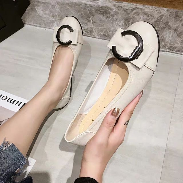 (Order) Giày búp bê 2p khóa tròn da mềm full size 40-43 | BigBuy360 - bigbuy360.vn