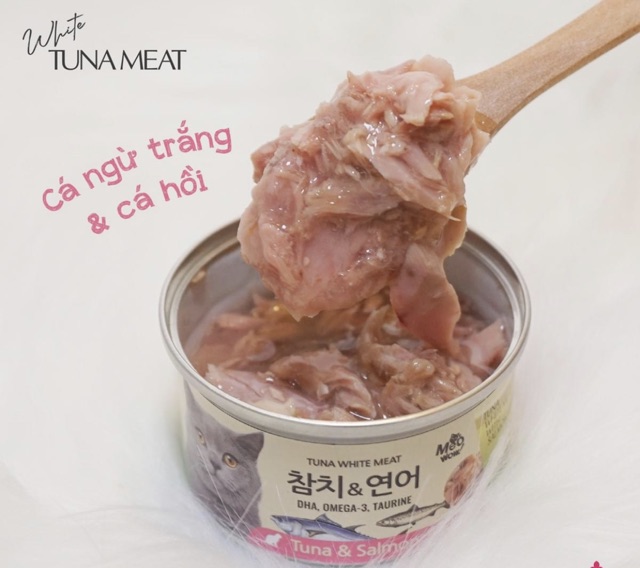 Combo 10 lon thịt hộp cá ngừ Hàn quốc cho mèo mix vị