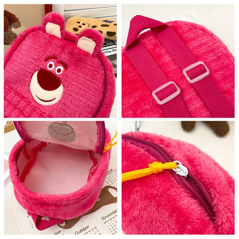 Ba Lô Trẻ Em YADOU Ba Lô Lông Nhung Màu Kẹo Sức Chứa Lớn Họa Tiết Hoạt Hình Dễ Thương Cá Tính