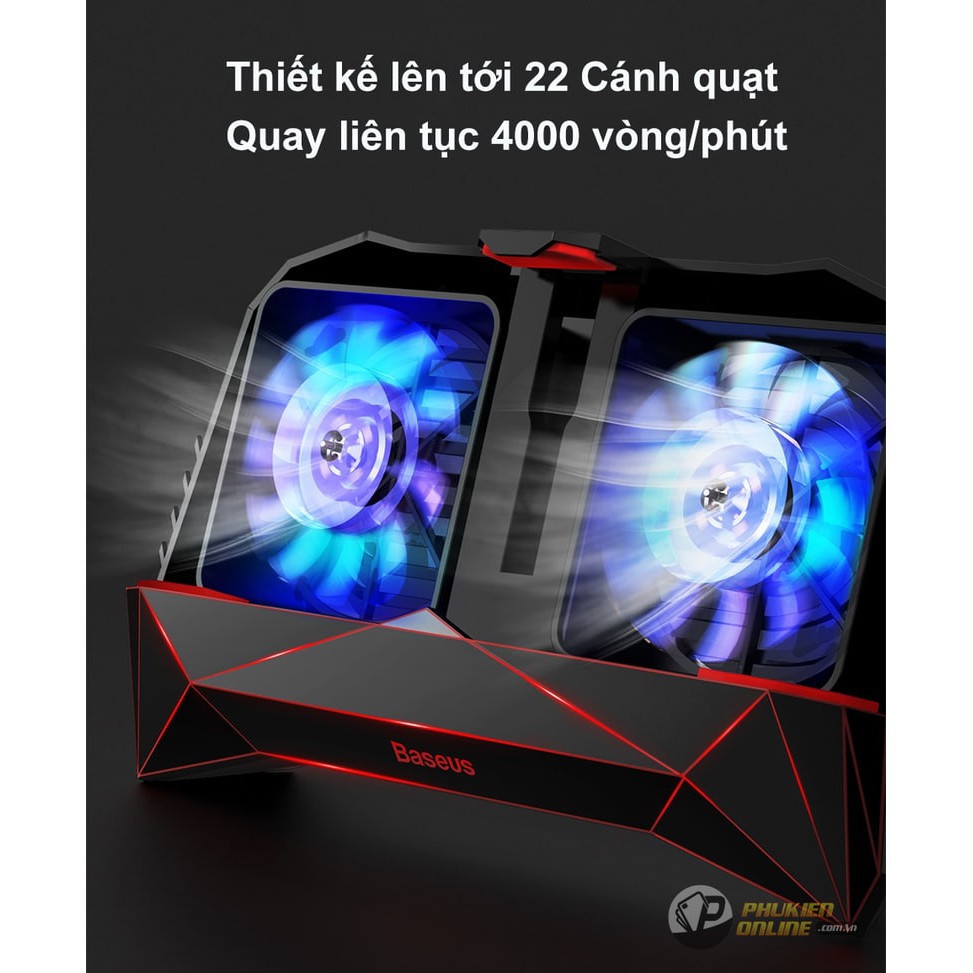 [SIÊU HOT] [ SIÊU PHẨM ] - TAY CẦM TẢN NHIỆT BASEUS GAMES - tích hợp pin dự phòng 2000 mAh.