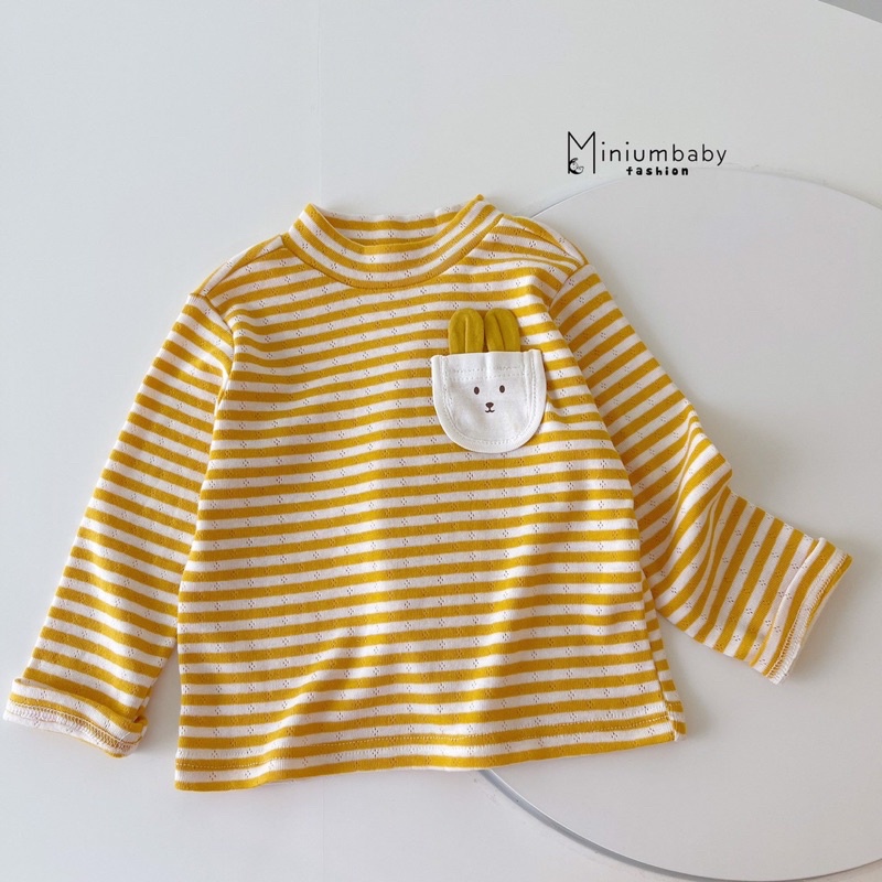 _Áo cotton dài tay thu đông in thỏ cho bé 8 đến 20kg