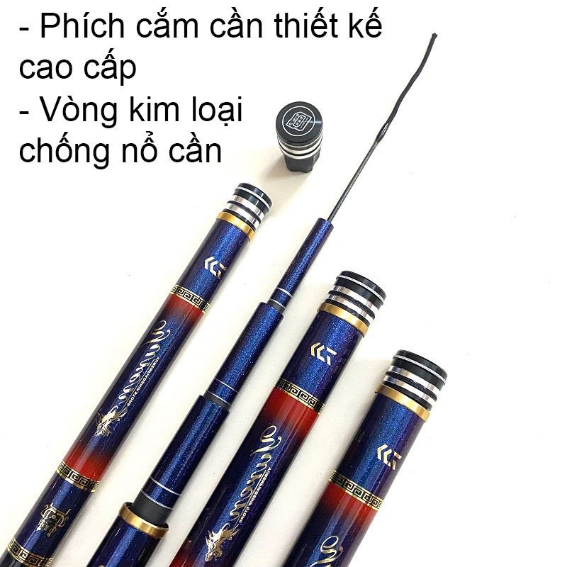 cần câu tay 8H DAIWA Thiên Tâm Lệnh Cacbon thế hệ mới