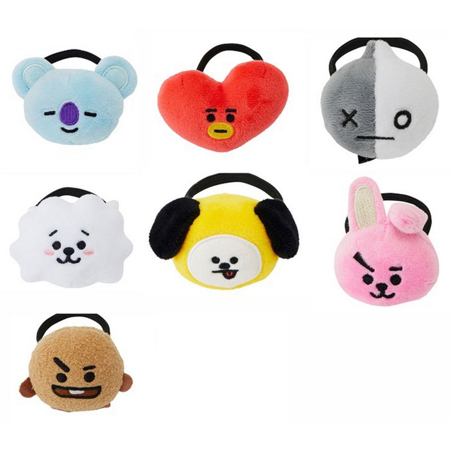 Dây Buộc Tóc Mini Co Giãn Họa Tiết Hoạt Hình Bt21