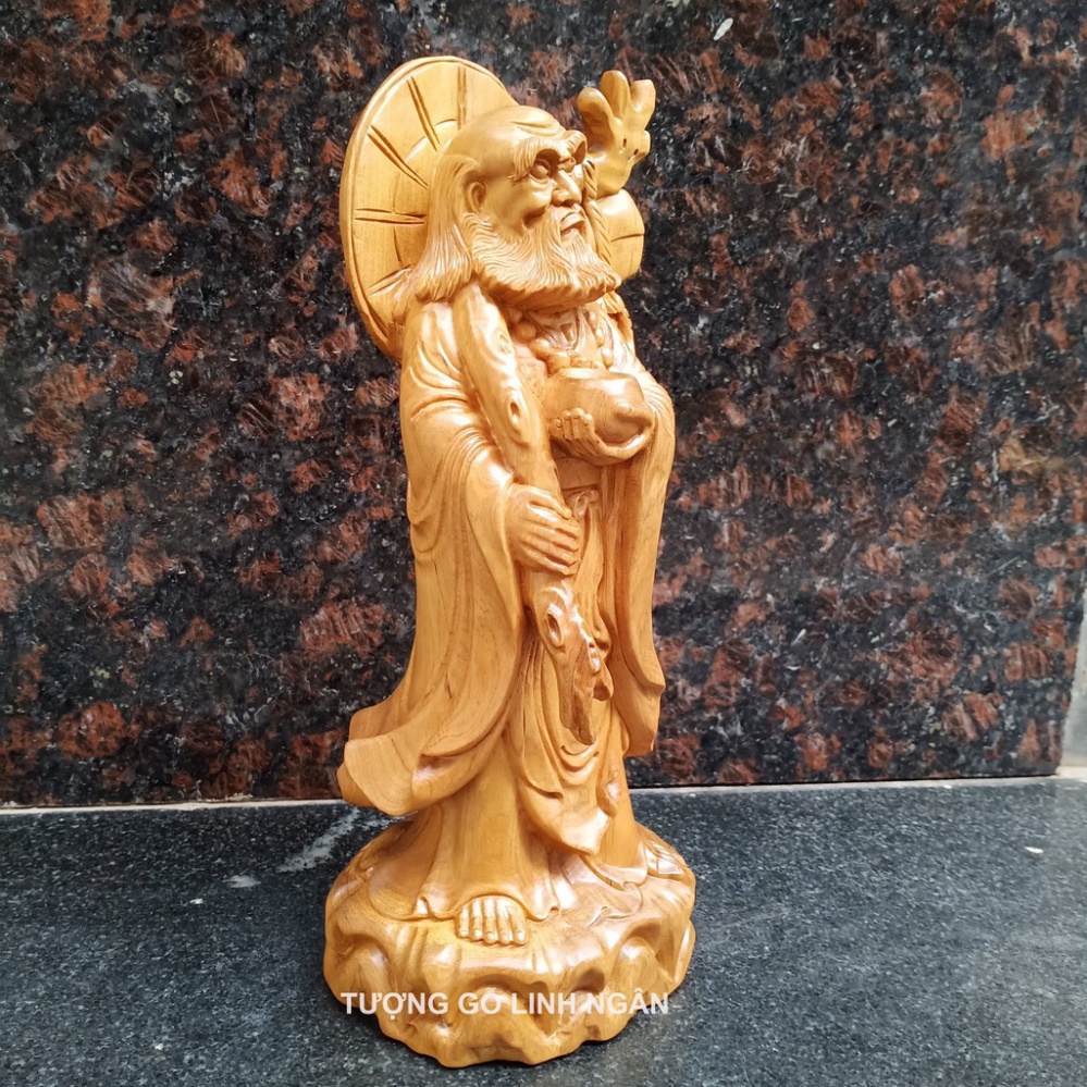 Tượng đạt ma khất thực gỗ thơm