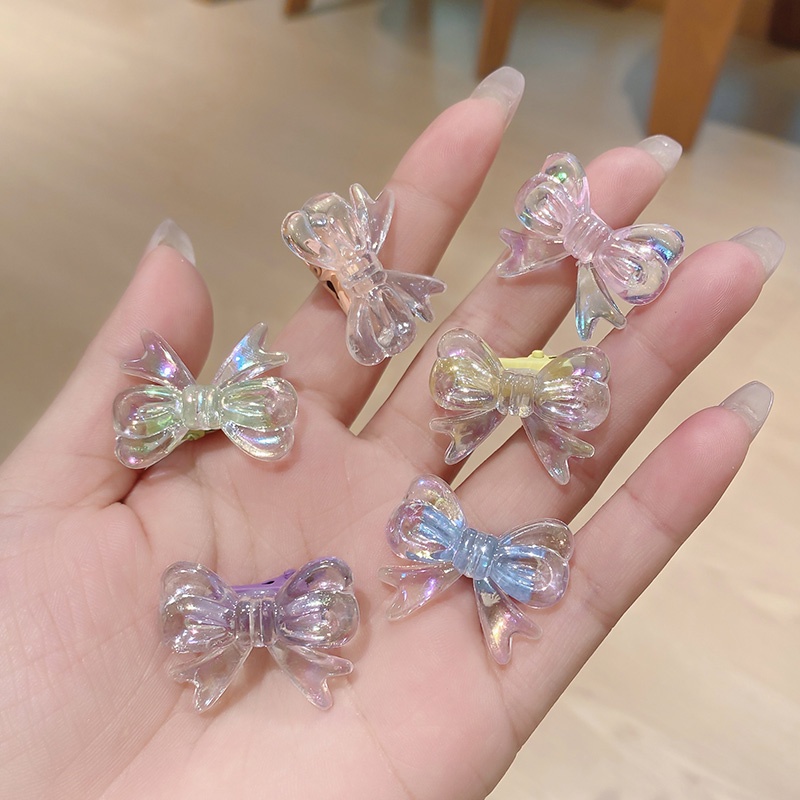 Kẹp Tóc Nơ Nhựa Acrylic Đáng Yêu Cho Bé Gái