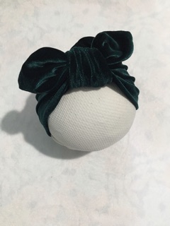 Mũ turban nhung cho bé