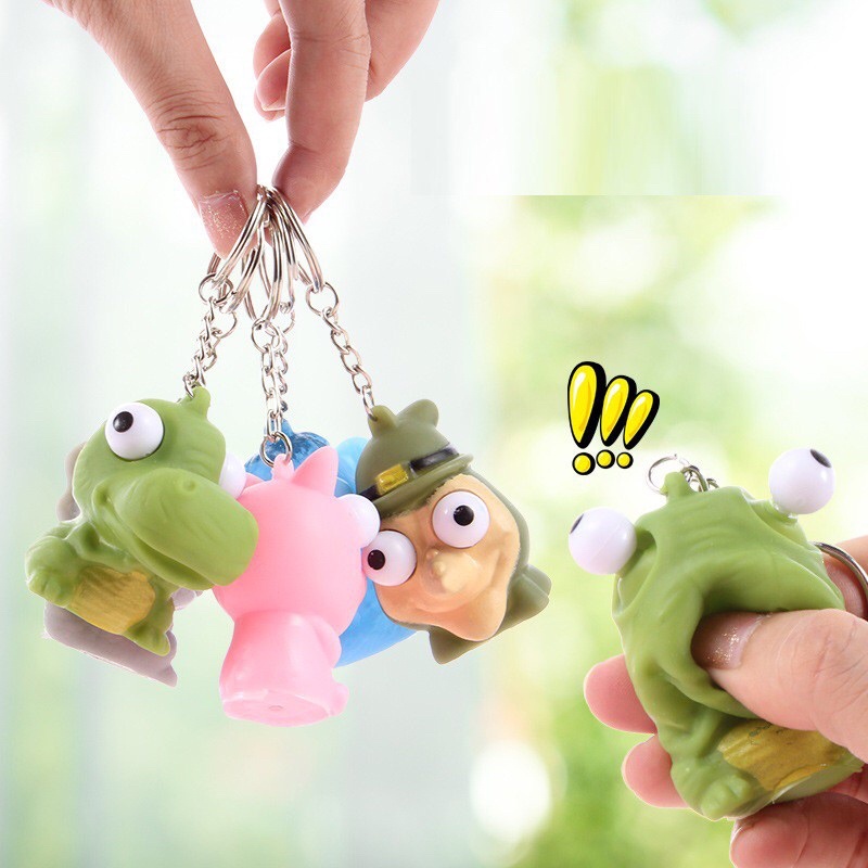 Móc Khóa Xe Máy Cao Su Non Hình Thú Dễ Thương Mini