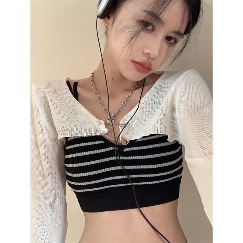 Cocory vn Hot Áo Khoác Cardigan Dệt Kim Tay Dài Dáng Ôm Dễ Phối Đồ Cho Bạn Gái