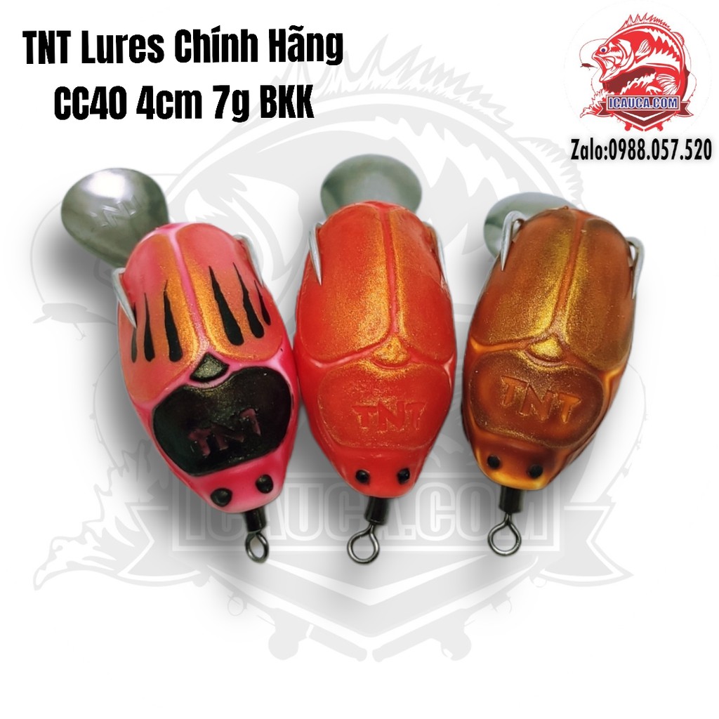 Cánh cam CC40 4cm 7g TNT Lures chính hãng mồi lure nhai hơi câu cá lóc cao cấp ICAUCA
