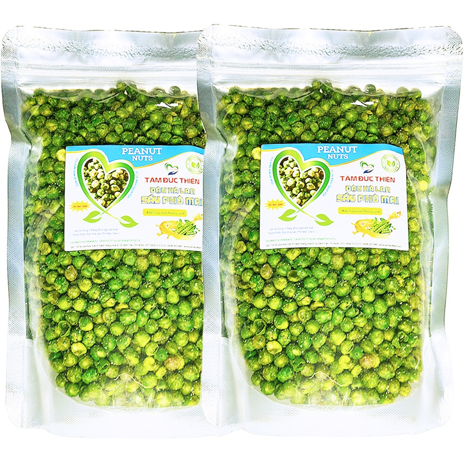 Combo 1KG Đậu Hà Lan Sấy Phô Mai Tâm Đức Thiện - (2 x Túi 500GR) | BigBuy360 - bigbuy360.vn