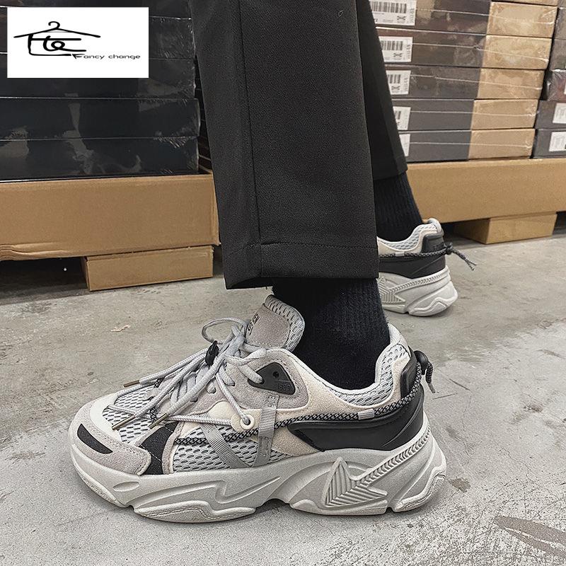 Giày Thể Thao Đế Dày Tăng Chiều Cao Thoải Mái Phong Cách Retro Cho Cặp Đôi