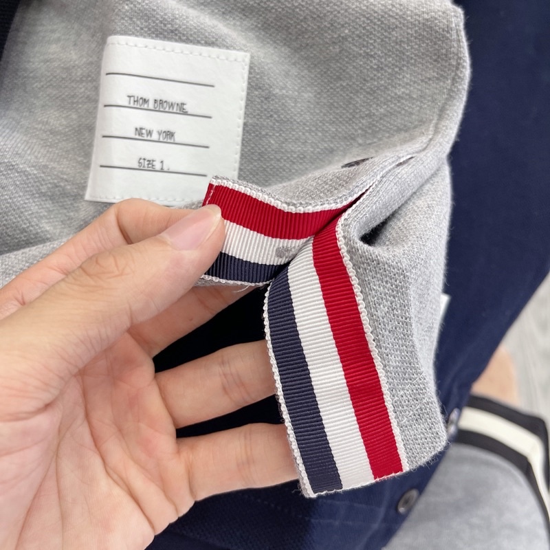 ⚡️[Hight Quality] - Áo Thun Thom Brown Center-Back Stripe Piqué Tee, Áo phông nam TB cao cấp