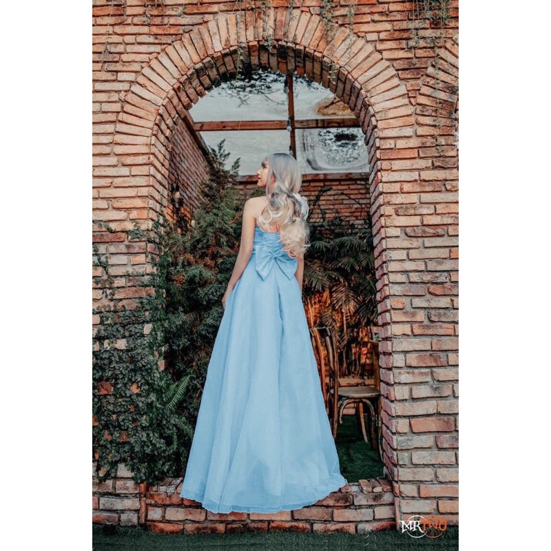 đầm cúp xếp nơ lưng