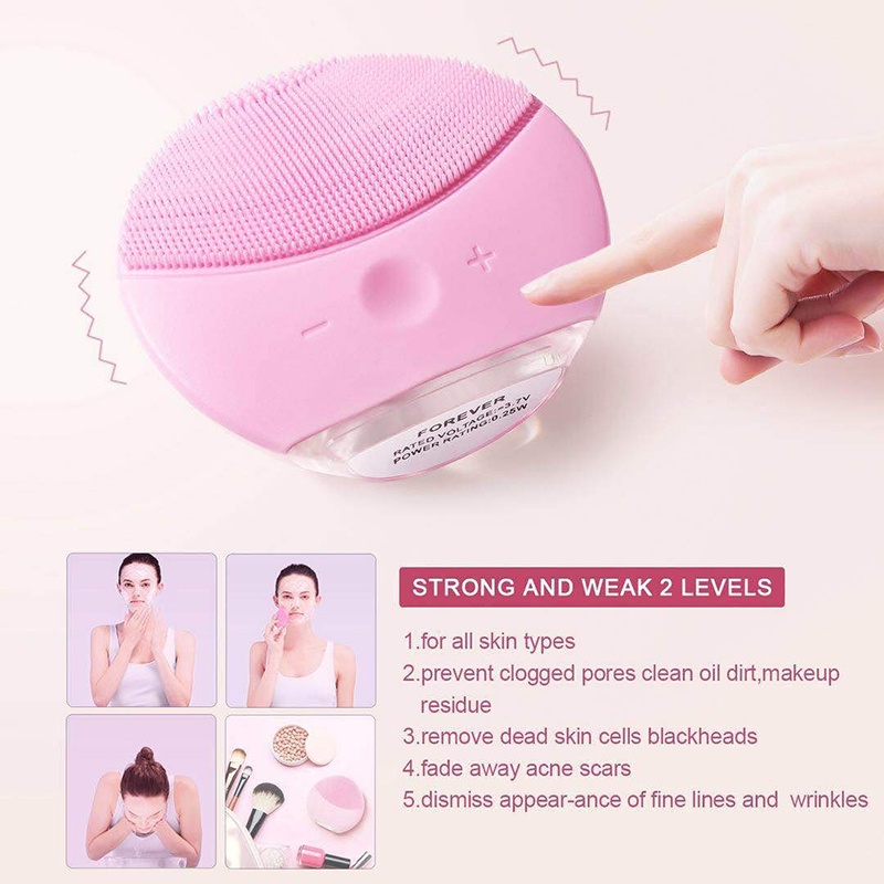 Máy rửa mặt Silicone Massage Mặt Chống Thấm Nước Tẩy Tế Bào Chết Cho Luna mini2