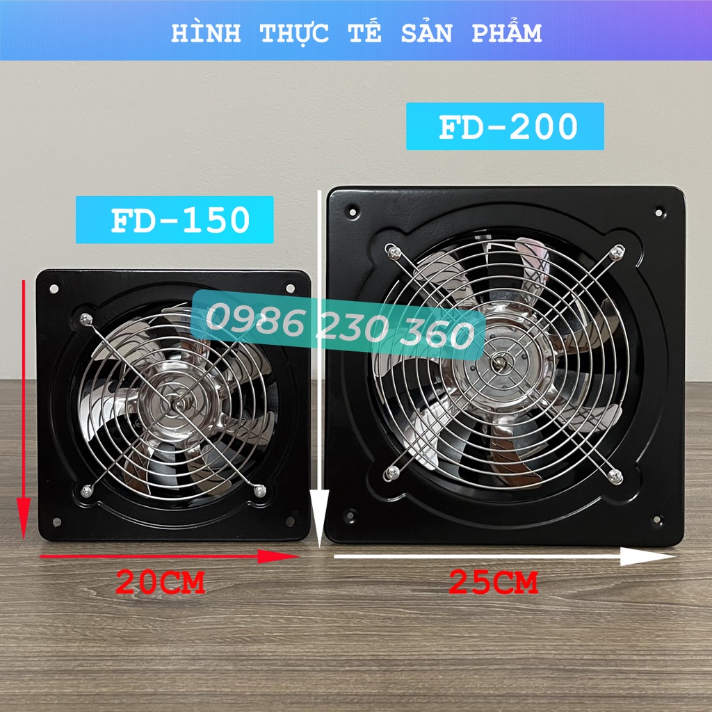 FD-150 FD-200 | Quạt Hút Gió, Quạt Thông Gió , Hút Mùi Nhà Bếp , Nhà Vệ Sinh , Phòng Ngủ  Công xuất 40-80W