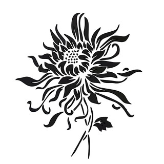 Khuôn decal hình hoa cúc