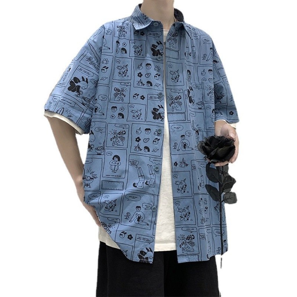 Áo sơ mi unisex from rộng nam nữ , sơ mi nam nữ vải voan lụa mịn mát free size 40kg - 70kg