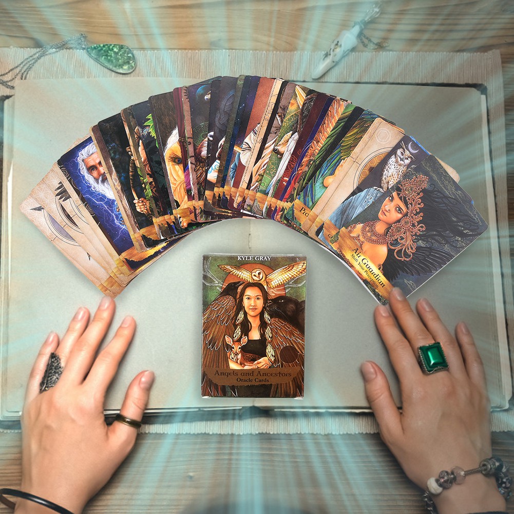 Bộ bài tarot 55 lá thiên thần và tổ tiên phiên bản tiếng Anh